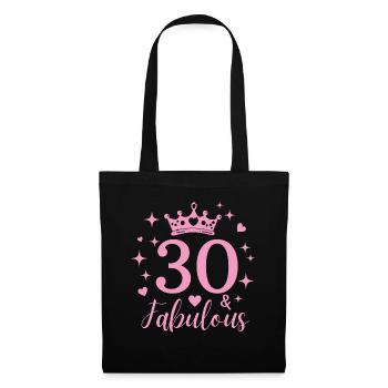Fabulous 30. 30th birthday - Tote Bag - black - Front