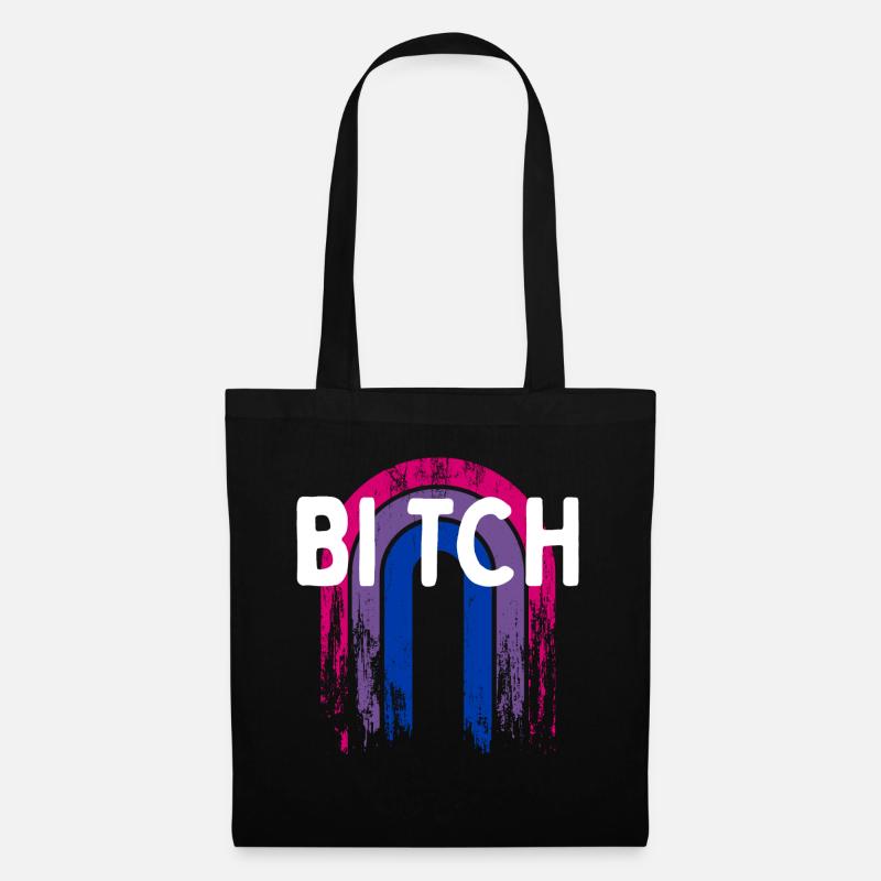 Bi tch Bisexual LGBTQ Bi Pride LGBT Girlfriend - Stoffbeutel - Schwarz