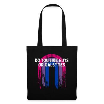 Do You Like Guys or Gals Yes Bisexual LGBTQ Bi - Tote Bag - black - Front