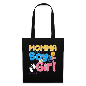 Pink or Blue Momma Loves You Best Mom Ever - Stoffbeutel - Schwarz - Vorne