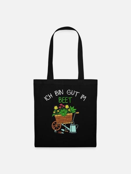 Ich Bin Gut Im Beet Gärtner - Stoffbeutel - Schwarz