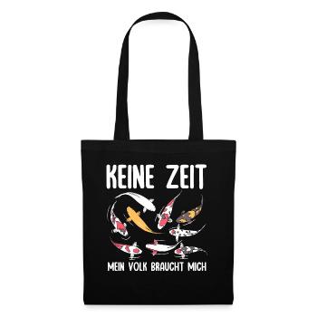 Pas le temps, mon peuple a besoin de moi, carpe koï - Sac en tissu - noir - Devant