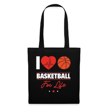 I love basketball for life - Tote Bag - black - Front