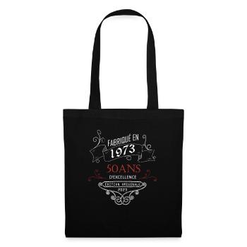 Fabriqué En 1973 50 Ans Anniversaire - Sac en tissu - noir - Devant