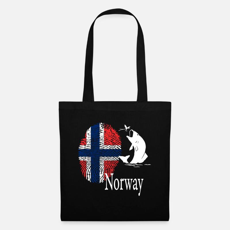 Norwegen Vintage Geschenk - Stoffbeutel - Schwarz
