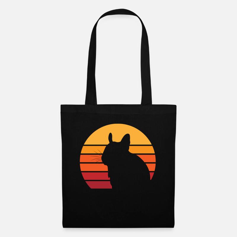 DEGUS | Vintage Sonne | Retro Geschenk - Stoffbeutel - Schwarz
