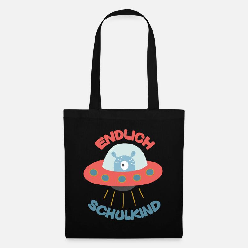 EINSCHULUNG ERSTE KLASSE UFO ALIEN - Stoffbeutel - Schwarz