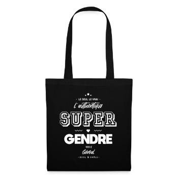 L authentique super gendre génial - Sac en tissu - noir - Devant