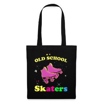 Old School Skater Vintage Retro 70 80 90 - Stoffbeutel - Schwarz - Vorne
