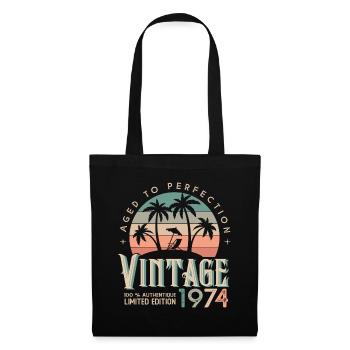 1974 Anniversaire Cadeau Né 1974 - Sac en tissu - noir - Devant