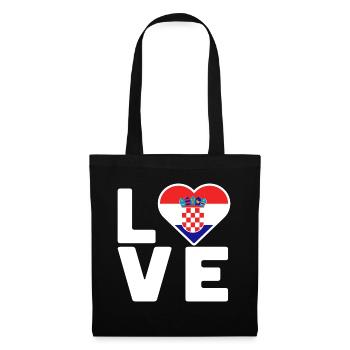 Croatie Championnat du monde de football Amour WM - Sac en tissu - noir - Devant