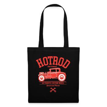 Klassisches Hot Rod Auto T-Shirt - Stoffbeutel - Schwarz - Vorne