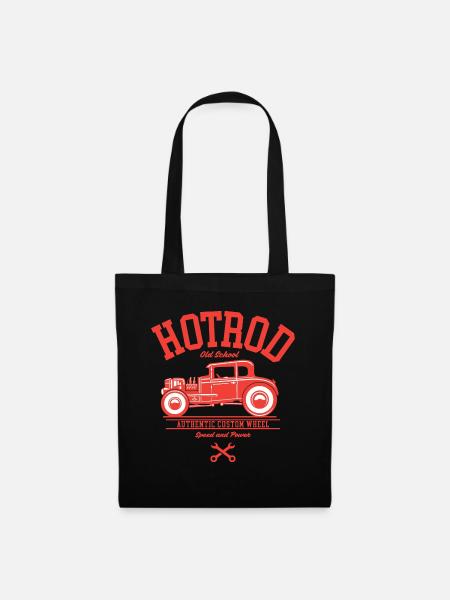 Klassisches Hot Rod Auto T-Shirt - Stoffbeutel - Schwarz