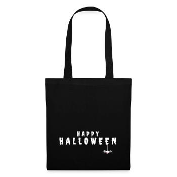 HAPPY HALLOWEEN MOTIF WITH CUTE SPIDER - Tote Bag - black - Front