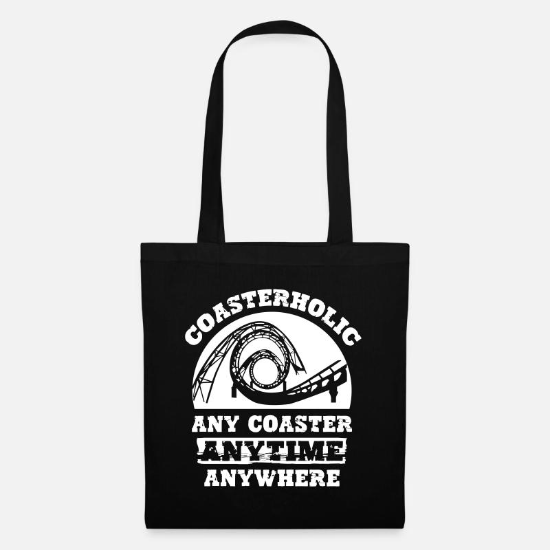 Coasterholic Roller Coaster - Stoffbeutel - Schwarz