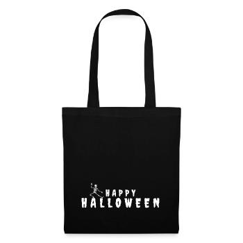 HAPPY HALLOWEEN MOTIF WITH SKELETON - Tote Bag - black - Front