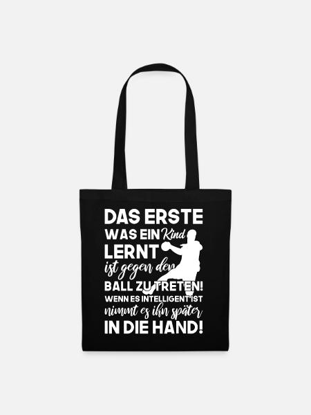 Handball Handballspieler Sport lustig Geschenk - Stoffbeutel - Schwarz