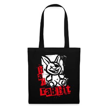 Bad Rabbit - Freches Häschen Kaninchen Hase - Stoffbeutel - Schwarz - Vorne