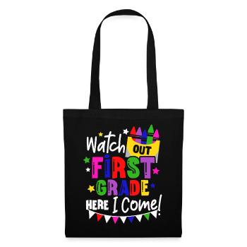 Attention à la première année ici je viens Rainbow Girls - Sac en tissu - noir - Devant