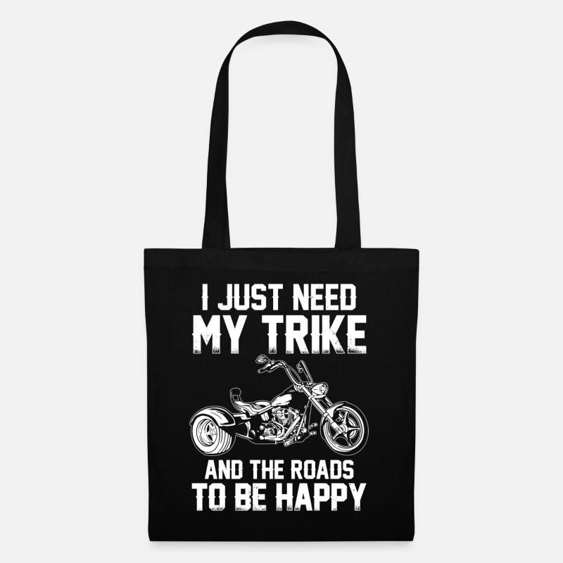 Trikefahrer Trike Trikes Triker Motorrad Geschenke - Stoffbeutel - Schwarz