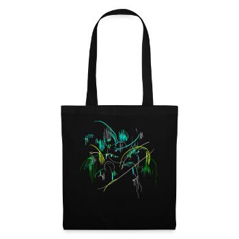 Paysage abstrait - Sac en tissu - noir - Devant