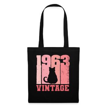 1963 Cat Vintage Pink Pink - Tote Bag - black - Front