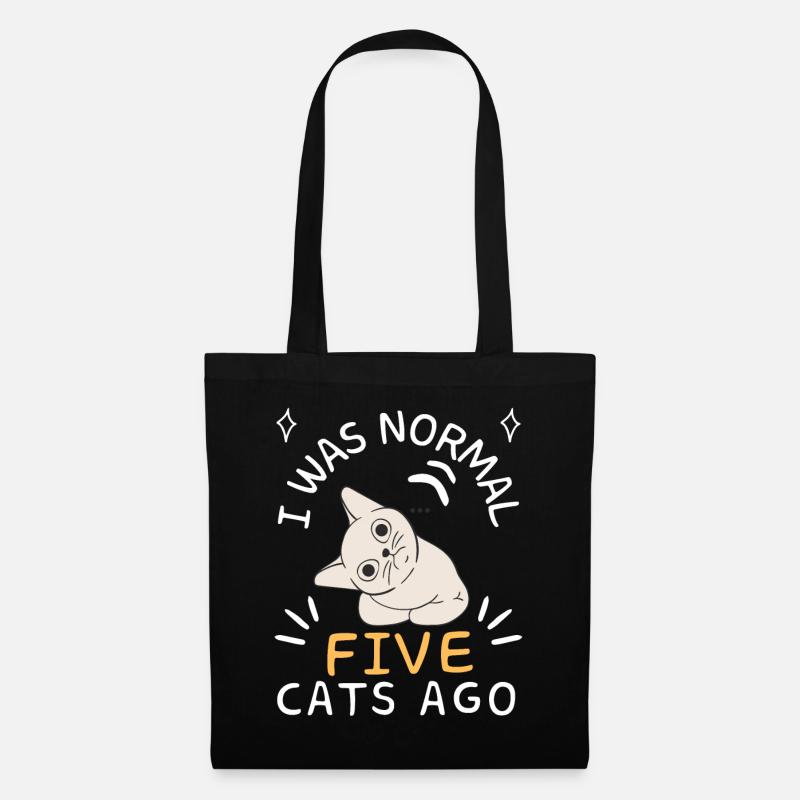 J’étais normal il y a cinq chats - Sac en tissu - noir
