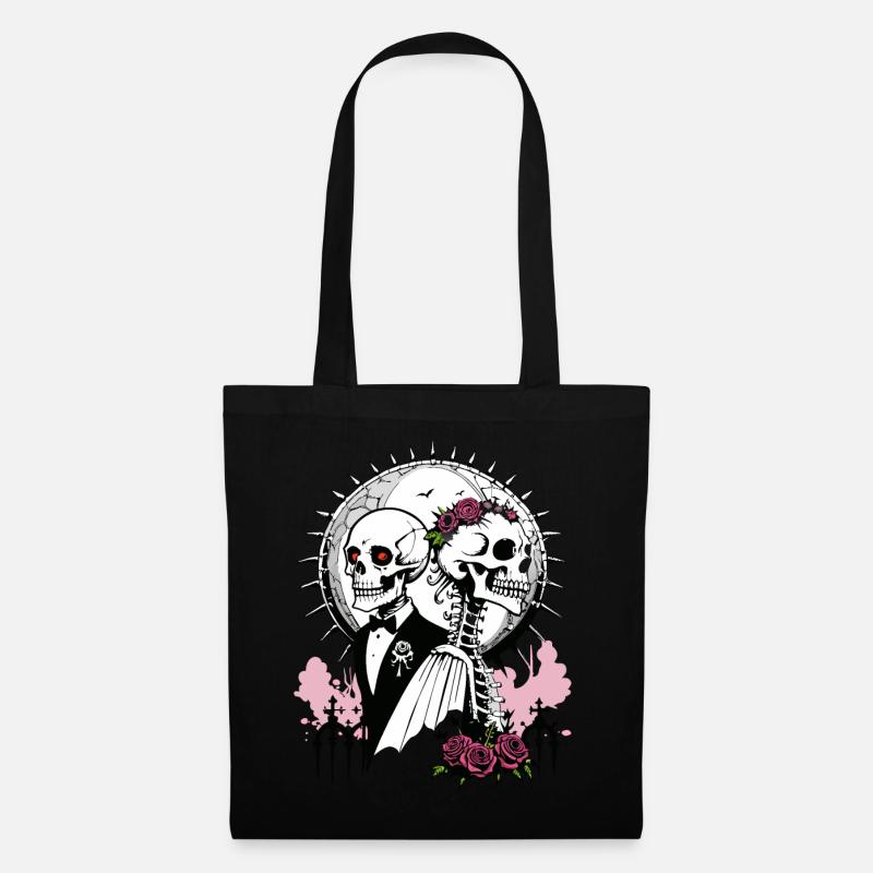 Wedding Skull // Totenkopf Hochzeit // Ehe FS0126 - Stoffbeutel - Schwarz