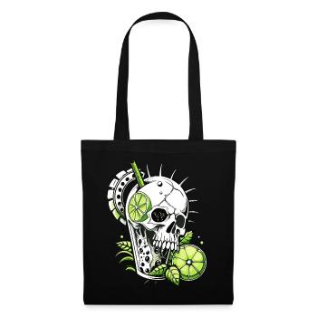 Mojito Cocktail Skull Totenkopf Caipirinha FS0162 - Sac en tissu - noir - Devant