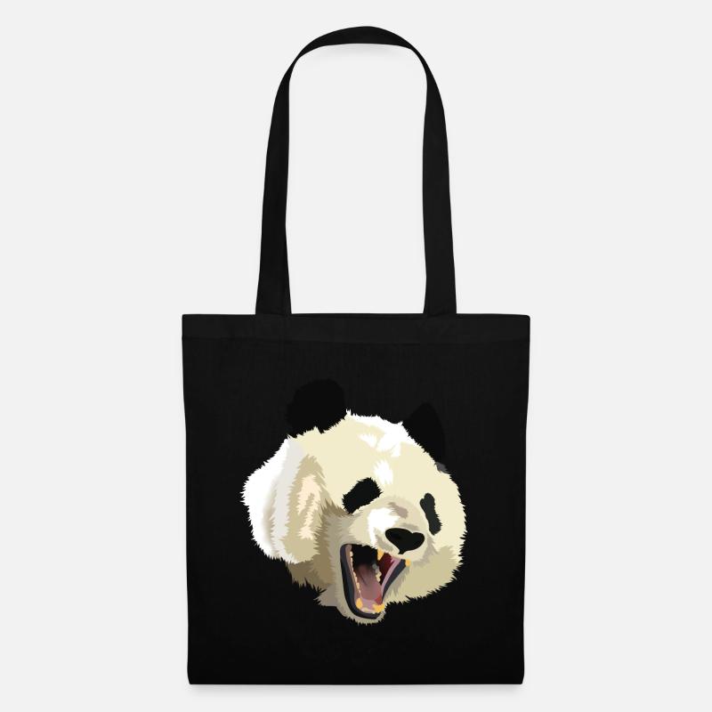 Panda head - Tote Bag - black