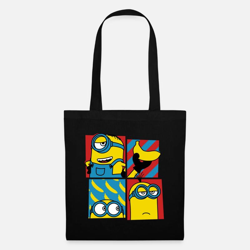 Minions Stuart Bob Kevin Humor - Stoffbeutel - Schwarz