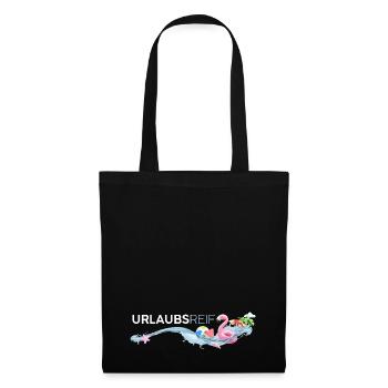 Urlaubsreif - Stoffbeutel - Schwarz - Vorne