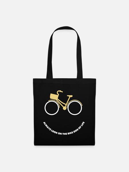 Always look on the bike side of life Fahrradshirt - Stoffbeutel - Schwarz