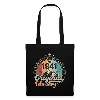 Legenden geboren im Februar 1941 Geschenk zum 83. Geburtstag - Stoffbeutel - Schwarz - Vorne