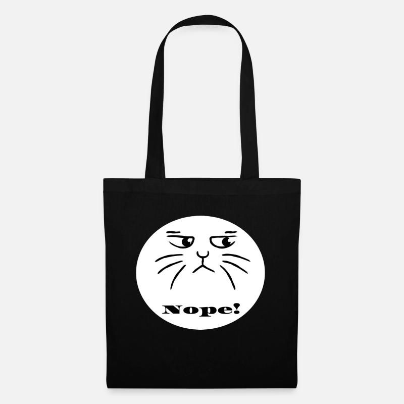 Nope Cat - Tote Bag - black