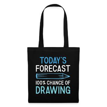 Drawer Today's Forecast Drawing - Tote Bag - black - Front