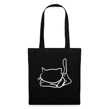 reclining sitting cat pet pet - Tote Bag - black - Front