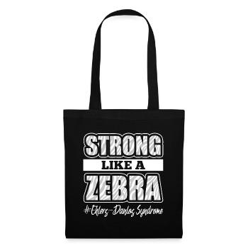 Strong like a Zebra Ehlers-Danlos syndrome - Stoffbeutel - Schwarz - Vorne