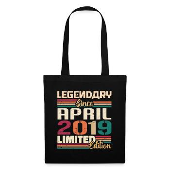 Legenden Werden Im April 2019 Geboren - 2019 - Stoffbeutel - Schwarz - Vorne
