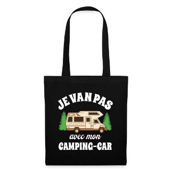 Je Van Pas Avec Mon Camping-Car Humour Retraite - Sac en tissu - noir - Devant