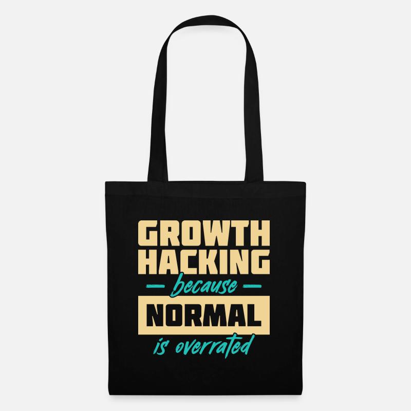 Growth Hacking Because 'Normal' Is Overrated - Tote Bag - black
