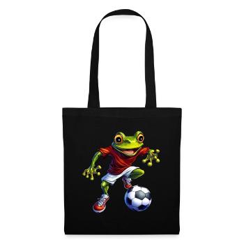Football des grenouilles - Sac en tissu - noir - Devant