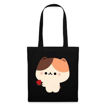 Chat Tortie nourrissant l’amour - Sac en tissu - noir - Devant
