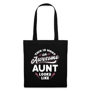 This Is What An Awesome Aunt Looks Like - Auntie - Tote Bag - black - Front
