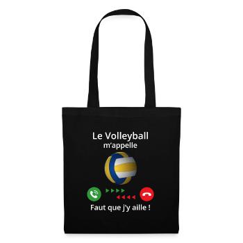 le volleyball m'appelle - Sac en tissu - noir - Devant