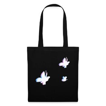 symboles rose trois animaux d’abeilles papillons - Sac en tissu - noir - Devant