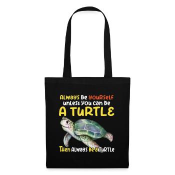 Soyez une tortue - Sac en tissu - noir - Devant