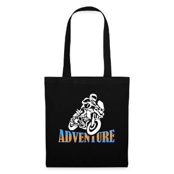 Biker Adventure Tours Cadeau de chemise de moto - Sac en tissu - noir - Devant