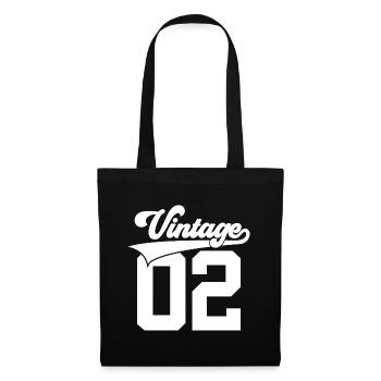 24E ANNIVERSAIRE MILLÉSIME 2002 - Sac en tissu - noir - Devant