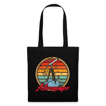 Telescope Hobby Astronomy Stars Planets - Tote Bag - black - Front